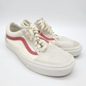 Vans‎ Sneakers Mens 8.5 Womens 10 Red Stripe Lace Up Canvas Suede Skateboard